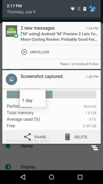 Fotografía - [Android M Feature Spotlight] Deuxième M Aperçu Ajoute Supprimer Option Pour Capture Notifications